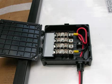 solar junction box material|junction box for solar panel.